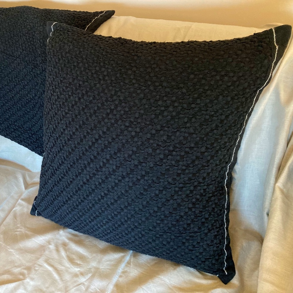 Pair (2) – 23" EVORA ORGANIC COTTON THROW PILLOW INCL. DOWN-ALT INSERTS 26''